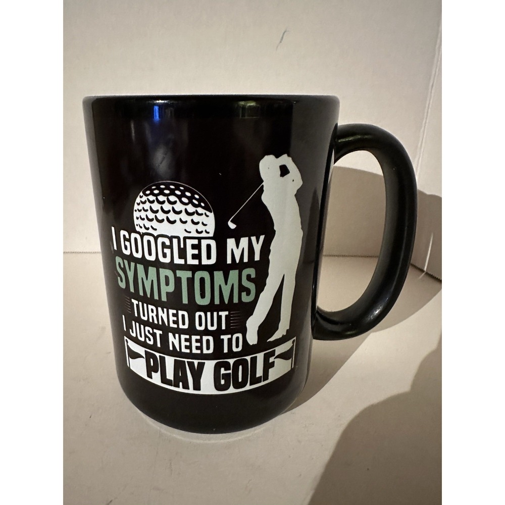 Google Symptoms Play Golf Coffee Mug 14oz Ceramic Cup EC